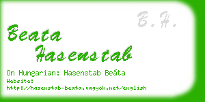beata hasenstab business card